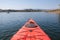 Kayak touring on dam in Thailand.