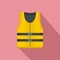 Kayak vest icon, flat style