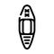 kayak water sport line icon vector illustration