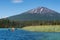 Kayaker on mountain lake near Bend, Oregon