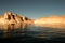 Kayaker paddling the calm waters of Lake Powell Utah