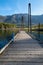 A Kayaker rows near the boat launch in Beacon Rock State Park, Washington, USA