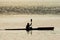 Kayaker silhouette.