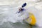 Kayaker in whitewater rapids