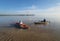 Kayakers in Bear Cut off Key Biscayne, Florida.