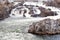 Kayakers navigating whitewater rapids at Great Falls Park, VA