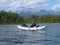 Kayaking down the river, Sayan mountains, Siberia