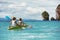 Kayaking kayak concept tropical beach