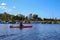 Kayaking n Fredericton on the Saint John River , New Brunswick,