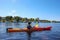 Kayaking n Fredericton on the Saint John River , New Brunswick,