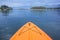 Kayaking Point of view of a Beautiful Mountain Lake