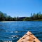 Kayaking On A Rippling Blue River