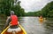 Kayaking on river Dordogne in France