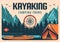 Kayaking sport club camping and hiking tour banner