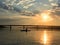 Kayaking at sunset in Fredericton on the Saint John River , New