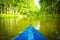 Kayaking by wild river in poland (Omulew river)