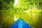 Kayaking by wild river in poland (Omulew river)