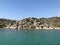 Kayakoy Kekova Simena village,Fethiye,Mugla Sunken city of Kekova in bay of Ucagiz view from sea in Antalya province of Turkey