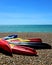 Kayaks on beach