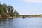 Kayaks on the Bityug River in Voronezh Region, Russia