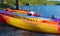 Kayaks at Carvin Cove Reservoir, Roanoke, Virginia, USA