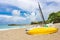 Kayaks and catamarans at Varadero beach in Cuba