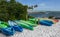 Kayaks on a Florida Beach