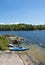 Kayaks on a Northern Lake