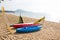 Kayaks on sand beach