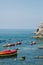 Kayaks at sea. Tourist kayaking in the sea near Dubrovnik, Croat
