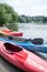 Kayaks on the shore