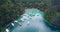 Kayangan lake view deck. Beautiful Lagoon. Very Popular Place Among Tourist in Coron, Palawan, Philippines. Landscape in