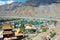 Kaza town view from Sakya Kaza Monestry in Kaza, Spiti, Himachal Pradesh, India