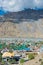 Kaza town view from Sakya Kaza Monestry in Kaza, Spiti, Himachal Pradesh, India