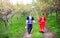 Kazakh couple in the garden