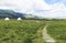 Kazakh yurt camp in Meadow of Xinjiang, China