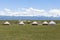 Kazakh yurt camp in Meadow of Xinjiang, China