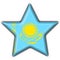 Kazakhstan button flag star shape