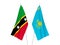 Kazakhstan and Federation of Saint Christopher and Nevis flags