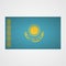 Kazakhstan flag on a gray background. Vector illustration