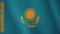 Kazakhstan flag waving animation. Full Screen. Symbol of the country.