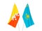 Kazakhstan and Kingdom of Bhutan flags