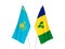 Kazakhstan and Saint Vincent and the Grenadines flags