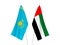 Kazakhstan and United Arab Emirates flags