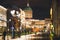 Kazan Cathedral and Nevsky Prospect at night lights old houses Saint Petersburg