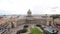 Kazan Cathedral in Saint-Petersburg from the height of the front , shot from the roof of the opposite building