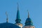 Kazan Kremlin, the Kul-Sharif mosque in the rays of sunset.