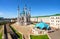 Kazan Kremlin in summer, Russia. Aerial view of Kul Sharif mosque