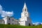 Kazan Kremlin, Tatarstan, Russia. White wall and Spasskaya Tower