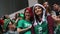 KAZAN, RUSSIA 23-12-18: Fans and spectators on tribune during basketball game